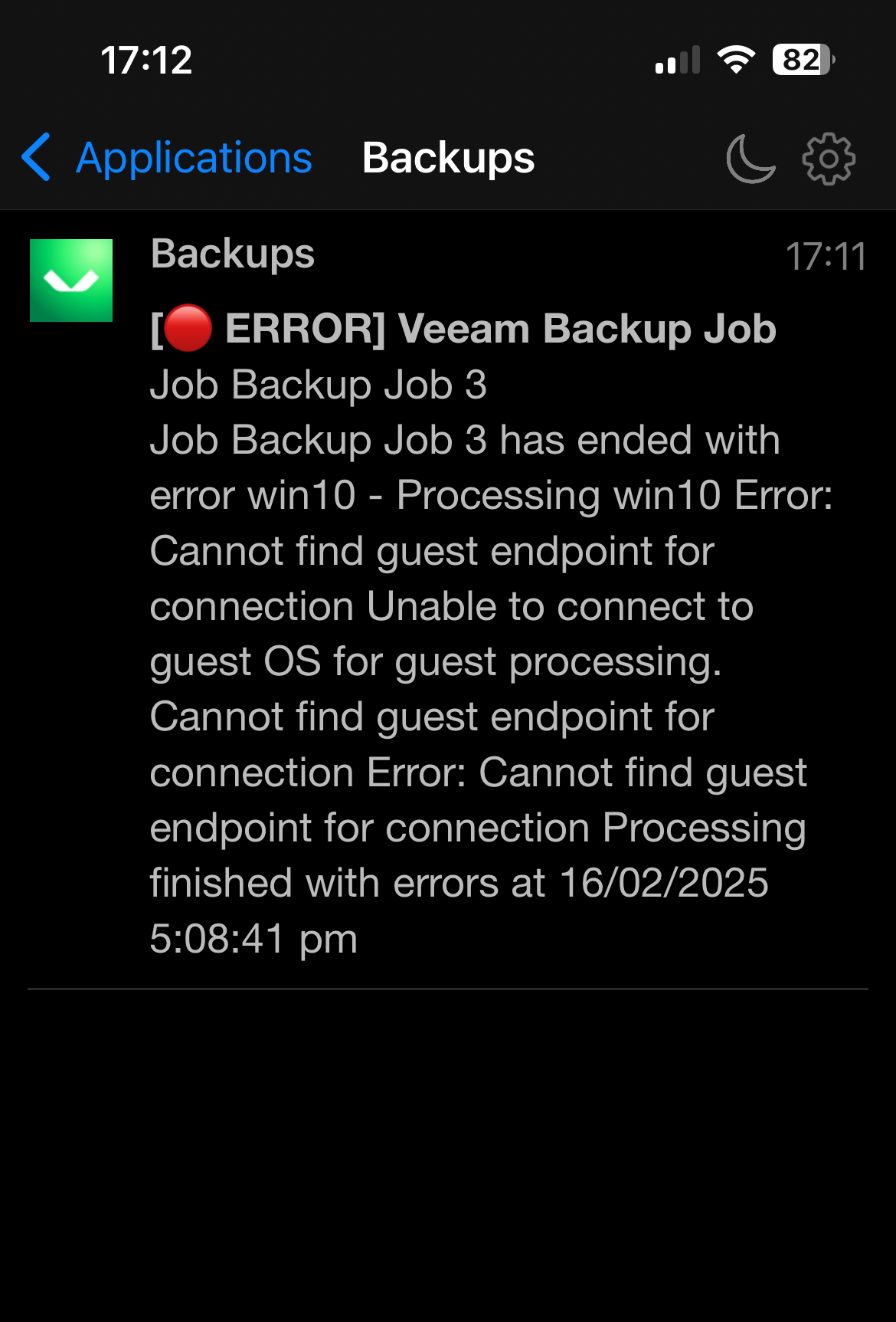Creating Push Notifications with Veeam ONE Alarms – benharmer.blog